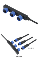 Boîte de jonction personnalisée connecteur de fil led boîte de séparation IP68 M15 connecteurs LED avec câble pour lampadaire solaire