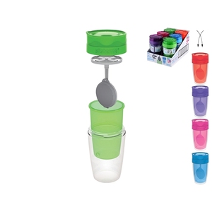 Bicchiere da tè da asporto con filtro, colori assortiti, 37 cl, tazza per bevande - Product Image 1