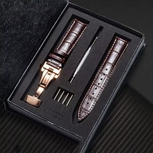 Besseron Genuine Leather Soft Adjustable Butterfly <b>Watch</b> Band Gift <b>Set</b> Waterproof Lightweight Fashion Lighting <b>Watch</b> Tools - Product Image 3