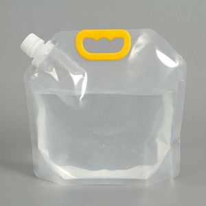 5L Transparent Spout Stand-Up <b>Bag</b> with <b>Plastic</b> Handle Resealable Liquid Beer and Rice <b>Storage</b> Pouch - Product Image 3