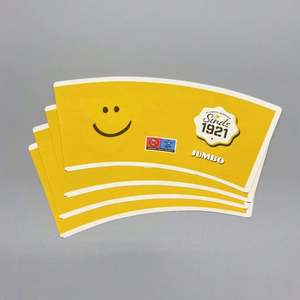 Vasos de papel personalizados de 150-380 GSM, de pared simple o doble, con revestimiento de PE para uso alimentario (como fideos), troquelados para abanicos de materia prima - Product Image 5