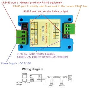 Protector de Aislamiento de Bus RS485 de 3KV, Repetidor de Router HUB, Regenerador de Señal 485, Amplificador para PLC IO HMI TP Relé Motor - Product Image 2