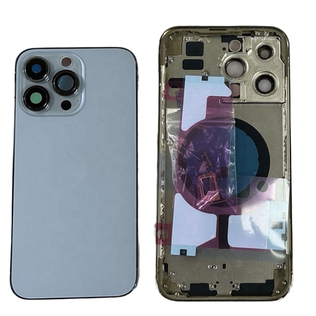 Giestoo  OEM Glass Back Cover Housing for 14/14 Plus/12/13/Pro Max with Battery Door and Side Keys