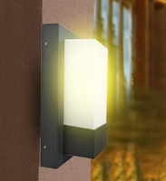 Lampe murale LED extérieure étanche IP54 en forme d'ombre, avec base E26, éclairage décoratif résistant à l'humidité