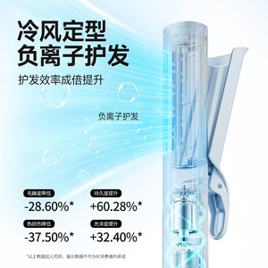 MinHuang 3 In 1 <b>Straightening</b> <b>Comb</b> With Curved Plate Cool Air Styling For Women High Volume Hair - Product Image 2