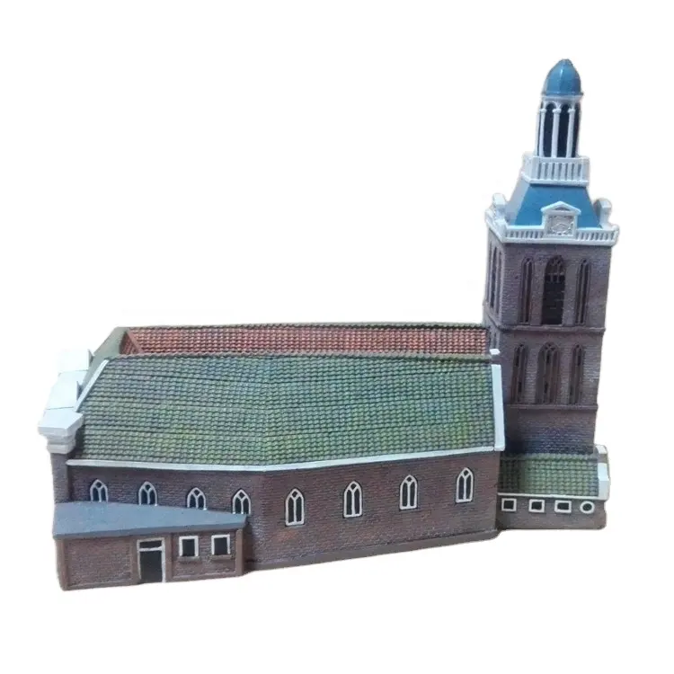 factory made Souvenir table decoration resin famous 3d miniature church building