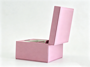 Leather Jewelry <strong>Case</strong> with Fingerprint Lock Drawer Wrap Premium Leather for Heirloom Makeup <strong>Vanity</strong> Storage - Product Image 4