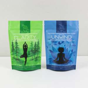 Tùy chỉnh in kỹ thuật số Matte cán sinh thái thân thiện nhựa thực phẩm Matcha Trà bao bì <span class=keywords><strong>kraft</strong></span> giấy <span class=keywords><strong>Zip</strong></span> khóa đứng lên túi - Product Image 2