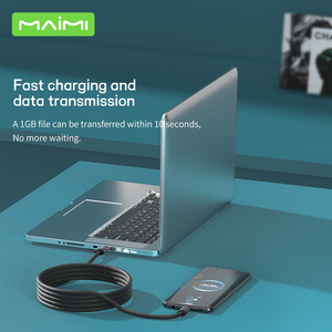 Maimi 1.2M Chất Lượng Cao Nylon Bện Dệt 6A Pd Nhanh Chóng Sạc Dây Cáp Dây Cho <span class=keywords><strong>Android</strong></span> Loại C Điện Thoại Di Động USB C Cáp Dữ Liệu - Product Image 3