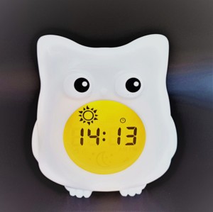 Horloge d'apprentissage du sommeil pour bébé de haute qualité en forme de hibou - Product Image 6