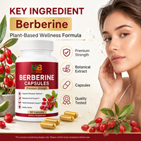 Fournisseur direct d'usine, capsules de berbérine sans OGM, sans gluten, pour la perte de poids et la combustion des graisses
