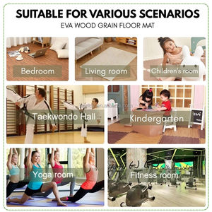 Vielseitig Einsetzbare EVA-Schaum-Puzzle-Bodenmatte - Holzmaserung Fitness-Übungsmatte - 60x60cm Ineinandergreifende Bodenfliesen - Product Image 6