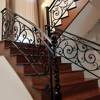 TTD Garde-corps d'escalier moderne en fer forgé et acier pour villa, balustres, balustrade intérieure, solution complète pour projet, garantie 1 an