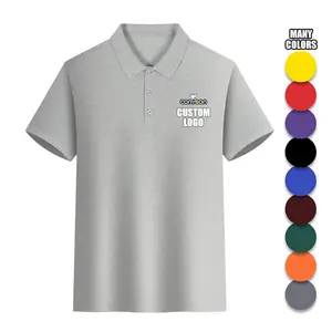 Conyson Camisetas polo infantis com gola V, logotipo personalizado, 200GSM, camisas polo de algodão liso, cores sólidas, roupas infantis para meninos e meninas, venda imperdível