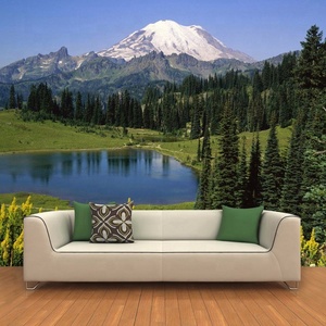 ZHIHAI – fond d'écran 3d <span class=keywords><strong>forêt</strong></span> avec imprimé de fleurs, arbres verts, montagnes de glace, <span class=keywords><strong>forêt</strong></span> - Product Image 1