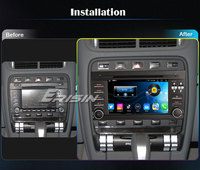 Stocks UE ES8814C 7 pouces Octa Core Android 14 4G WiFi DSP Lecteur DVD de voiture Navigation Autoradio pour Porsche Cayenne GPS de voiture Stéréo