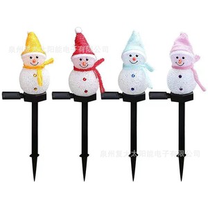 Lumière solaire de jardin en forme de bonhomme de neige en EVA, décoration de Noël, LED résistante à l'eau, portable - Product Image 3