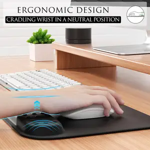 Tapis de souris ergonomique avec support de poignet Tapis de souris en gel avec repose-poignet Tapis de souris d'ordinateur confortable pour le bureau