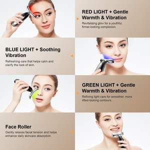 Masajeador Facial y de Cuello, Dispositivo Antienvejecimiento con Luz de 3 Colores, Dispositivo de Belleza Portátil para el Cuidado de la Piel y Masaje Diario - Product Image 5