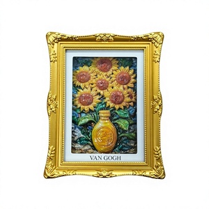 Tableaux Mondialement Célèbres, Aimants <span class=keywords><strong>de</strong></span> Réfrigérateur Stéréo 3D, Figurines Décoratives, Série <span class=keywords><strong>Van</strong></span> <span class=keywords><strong>Gogh</strong></span>, Artisanat en Résine, Souvenirs, Objets <span class=keywords><strong>de</strong></span> Collection - Product Image 1