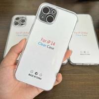 Coque arrière de téléphone portable Ultra Hybrid 1.5mm High Clear Transparent Soft TPU Silicone Cell Mobile Cover Case Simple Transparent Mobile Housings