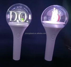 Bâton lumineux personnalisé pour concert et événement Bâton lumineux en acrylique en forme de boule ronde OEM Bâton lumineux en acrylique pour l'encourager - Product Image 2