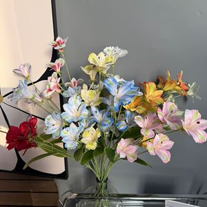 Bouquet de fleurs artificielles Jinxi, 6 têtes de narcisses en soie, pour décorations de maison et de mariage - Product Image 1