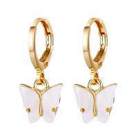 Ensemble de bijoux tendance plaqué or 4 pièces avec pendentif papillon, boucles d'oreilles, collier et bracelet de créateur pour femme, idéal pour les soirées
