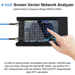 Analyseur de réseau LiteVNA-64 50 kHz ~ 6,3 GHz avec écran tactile de 3,95 pouces, analyseur d'antenne VHF - Product Image 2