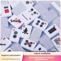 166 tuiles de mahjong américaines personnalisées brillantes en acrylique transparent sculpté, dorées et transparentes, à double couche, Oh My Mahjong, pour le divertissement
