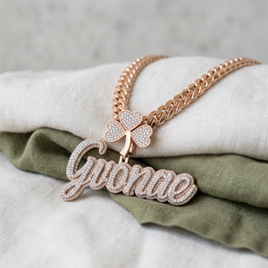 Colgante Personalizado Icedout con Nombre, Plata 925, Diamante Moissanita, Joyería de Lujo Hip Hop para Fiesta, Colgante con Letra Personalizada - Product Image 2
