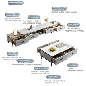 <span class=keywords><strong>Ensemble</strong></span> Table Basse et <span class=keywords><strong>Meuble</strong></span> <span class=keywords><strong>TV</strong></span> Moderne de Luxe Léger, Haut de Gamme, Extensible, Prix Usine, Vente en Gros - Product Image 6