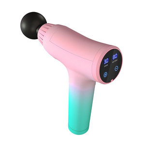 Pistola de masaje de alta calidad con logotipo personalizado y velocidad de vibración de percusión, con Motor sin escobillas, pistola masajeadora corporal relajante muscular de tejido profundo - Product Image 3