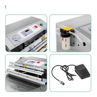Scelleuse sous vide en acier inoxydable 600ES pour poudre d'épices, bonbons, biscuits, pâtisseries, ligne de production alimentaire