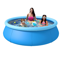 Großer Runder Aufblasbarer Swimmingpool für Familien-Garten Nutzung Verdickter PVC-Aufstellpool für Kinder & Erwachsene