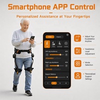 Robot d'assistance à la marche certifié CE, exosquelette IA pour la randonnée en extérieur avec contrôle par application, moteur puissant 1000W, design en fibre de carbone