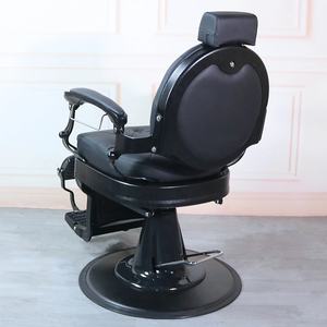 Luxury <b>Retro</b> Iron Salon Barber Chair Hydraulic Reclining Grooming Massage Leather <b>Furniture</b> Beauty Salon Gym Use - Product Image 6
