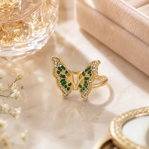 Anello a Farfalla Colorato per Donne, Gioiello da Dito alla Moda in Stile Europeo e Americano - Product Image 6