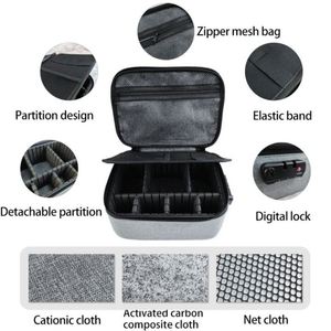 Smell Proof Bag Case with <b>Combination</b> TSA Stash Zip <b>Lock</b> Bag Travel Odorless Storage <b>Box</b> Activated Carbon Lined Bag - Product Image 6