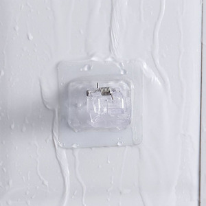 Clips de <span class=keywords><strong>tringle</strong></span> à rideau transparents et imperméables, anneaux rotatifs, crochets adhésifs muraux robustes - Product Image 5