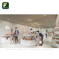 Aménagement intérieur personnalisé pour confiserie : Présentoirs modernes, étagères, îlots de présentation, vitrine LED, écologiques et robustes