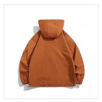 Veste à capuche vintage avec poche avant en nylon personnalisé d'automne Veste Anorak coupe-vent pull-over légère pour hommes