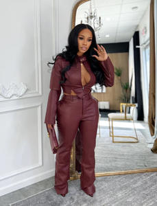 Completi da <span class=keywords><strong>Donna</strong></span> in Pelle PU Taglia S-2XL per Club, Set Due Pezzi, Vendita all'<span class=keywords><strong>Ingrosso</strong></span> 2025 - Product Image 2