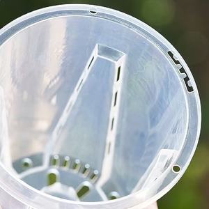 Trasparente in plastica <span class=keywords><strong>per</strong></span> orchidea <span class=keywords><strong>per</strong></span> il rinvaso traspirante con intaglio <span class=keywords><strong>per</strong></span> piante da fiore foro di drenaggio trasparente <span class=keywords><strong>per</strong></span> la visibilità della radice - Product Image 5