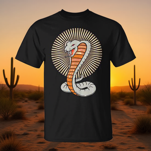 Camiseta Retro Sun Burst Serpent Snake, color negro, unisex, talla para adultos M L XL XXL - Product Image 3