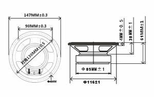 (6-003) Haut-parleur de grave de 6 pouces, haut-parleur de grave de 6 pouces, enceintes passives pour bibliothèque - Product Image 4