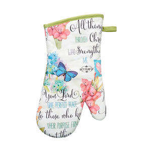 Guantes de Horno Impresos al por Mayor, Resistentes al Calor, con Logotipo Personalizado, Diseño de Mariposa, para Cocina, Barbacoa, Chef - Product Image 2