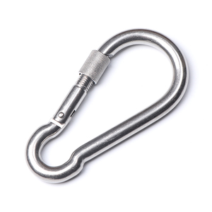 304 thép không gỉ mùa xuân Snap móc nhiệm vụ nặng nề Snap Carabiner Clip với Nut cho chuỗi, leo núi dây an toàn, wirerope - Product Image 5