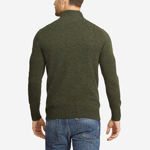 Fashion <strong>Turtle</strong> <strong>Neck</strong> <strong>Men's</strong> Cashmere Sweater With Half Zip - Product Image 2