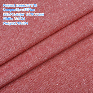 Toptan özel tasarım orta ağırlık dokuma nefes petek desen pamuk keten düz giysi kumaşı - Product Image 2